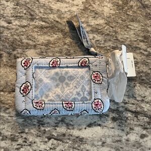 Vera Bradley Pink and Blue Floral ID Holder NWT